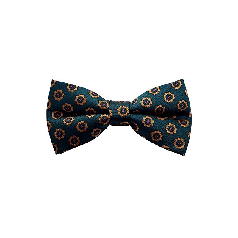 Bowties.jp bd465 Green Flower Emblem Bow Tie Bowtie Simple Installation
