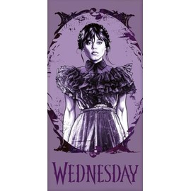 Jerry Fabrics Wednesday Purple Soft Bath Towel Bath Towel Size 70 x 140 cm 100% Cotton