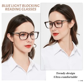 OCCI CHIARI Blue Light Reading Glasses for Women 2.25 Trendy Computer Readers 1.0 1.25 1.5 1.75 2.0 2.25 2.5 2.75 3.0 3.5 4.0 5.0 6.0 (Demi, 2.25)