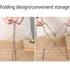 SEIWEI 1Pcs Stainless Steel Garbage Bag Hanging Rack Foldable Garbage