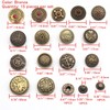 Youmeizer 15 pcs Antique Fasteners Snaps Decorative Snaps Button Set
