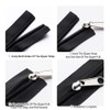 8 PCS Zipper Repair Kit Spare Zipper Pull 4 Sizes