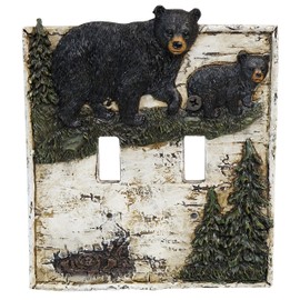 LL Home 15069 Bear on Birch Double Switch Cover