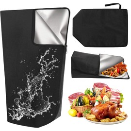BBQ Blanket for Resting Meat, Reusable Barbecue Bag Meat Resting Blanket Foldable Insulated with Waterproof zip BBQ Accessories