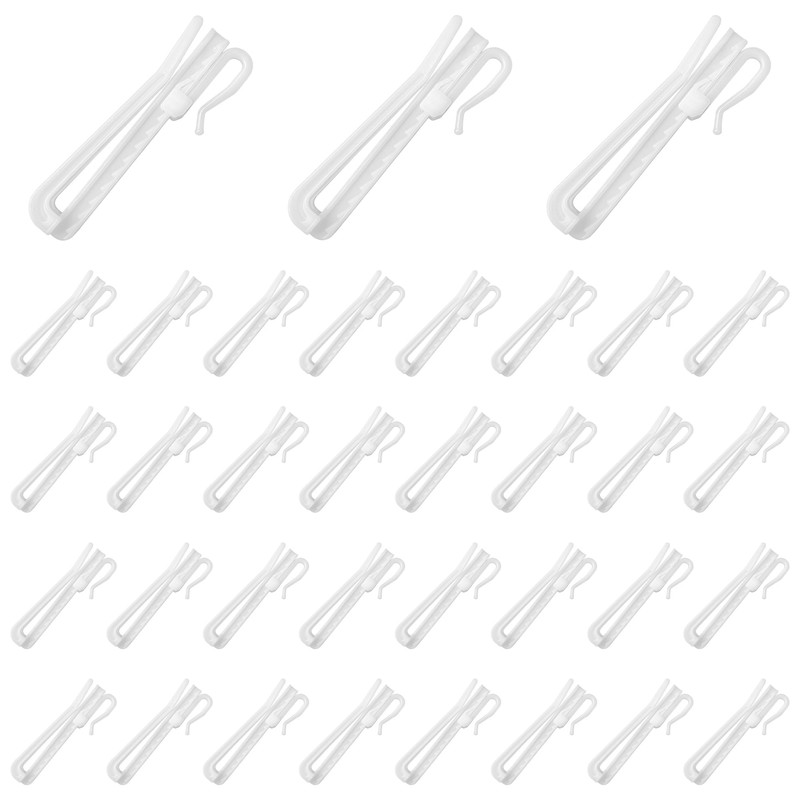 35 PCS Plastic Lifting Adjustable Pinch Pleat Curtain Hooks