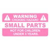 M MeshaKippa Small Parts Choking Hazard Warning Stickers, 1x2inch, 300pcs,