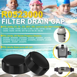 Ussuray R0523000 Salt Cell Cleaning Cap & Drain Cap Assembly Replacement for Jandy Pool and Spa Cartridge Filters/Salt Cell