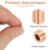 sourcing map 1/16"(1.5mm) Wire Rope Stop Sleeve, Copper Crimping Loops