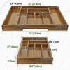 Luxury Acacia Kitchen Drawer Organizer - Silverware Organizer - Utensil