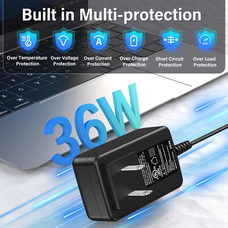 12V Laptop Charger Replacement Compatible with BMAX MaxBook Computer