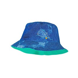 maximo Baby-Jungen Hut Wal Reversible Mütze, Mehrfarbig (Dunkeljeans/Aqua 6370), 49