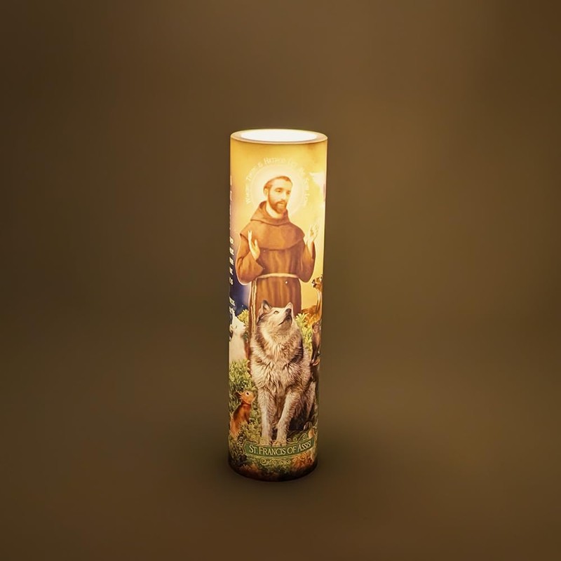 THE SAINTS COLLECTION St Francis Flameless LED Candle