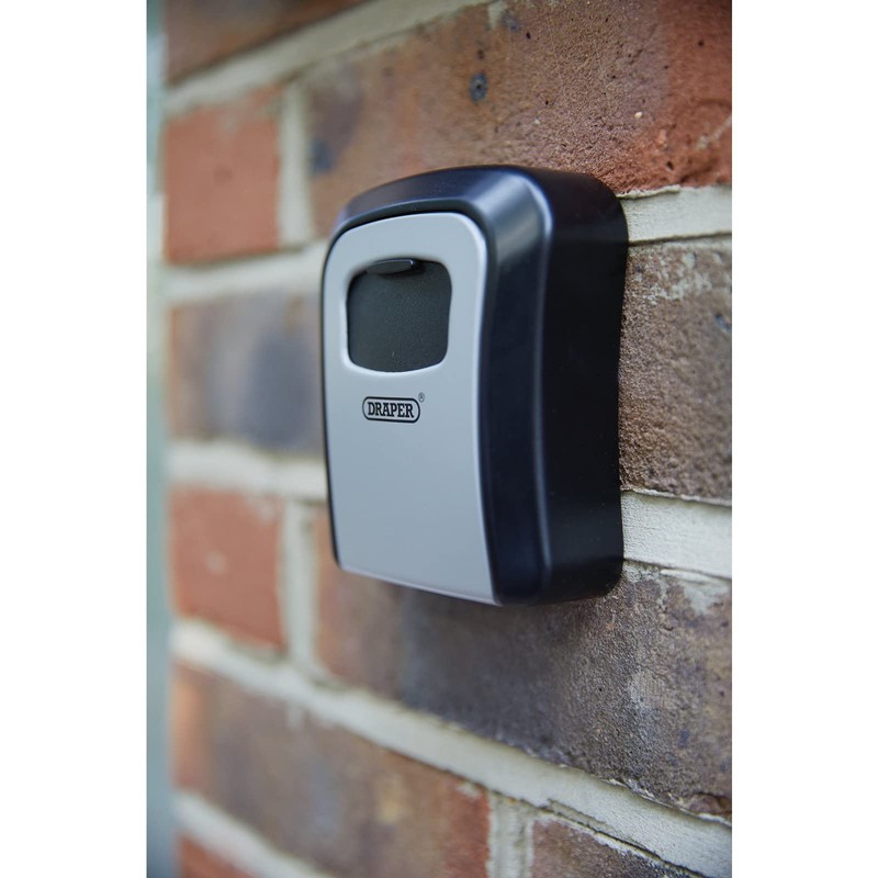 Draper 03387 Combination Lock Wall-Mounted Key Box Lockers, Grey, One