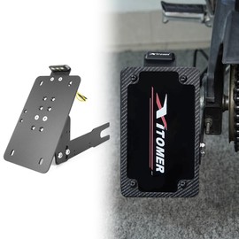Xitomer Universal Side License Plate Holder Motorcycle License Plate Bracket With Led Plate Light Universal Side Fender Eliminator Side Motorcycle Tail Tidy