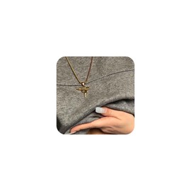 Inilbran Punk Gun Necklaces Chain Gold Gun Pendant Necklace Choker Vintage Gun Chain Choker Necklace Minimalist Necklace Jewellery for Women and Girls, Metal