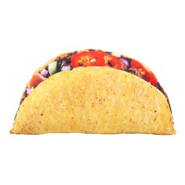ZIGFRUIT Taco Plush Pillow Mexican Food Funny 3D Giant Food Plush Stuffed Pillow Novelty Throw Cushion Stuffed Animal Toy 23"