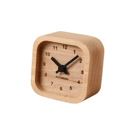 KATOMOKU Muku Mini Clock KM-25BK Corner Black Wooden Table Clock 3.3 x 3.3 x 1.8 inches (85 x 85 x 46 mm)