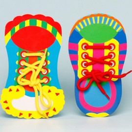 Shoelace Toy | Shoe Tying Practice | Fine Motor Skill Toy | Kids Learn to Tie Shoe Laces | Water-Based Paint, Learn to Tie Shoe Learn to Tie Shoelace Safe Shoes Learning Tool