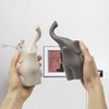 ZFQGEGE Elephant Statue Couple Ornament Elefante Ring Holder Table Top