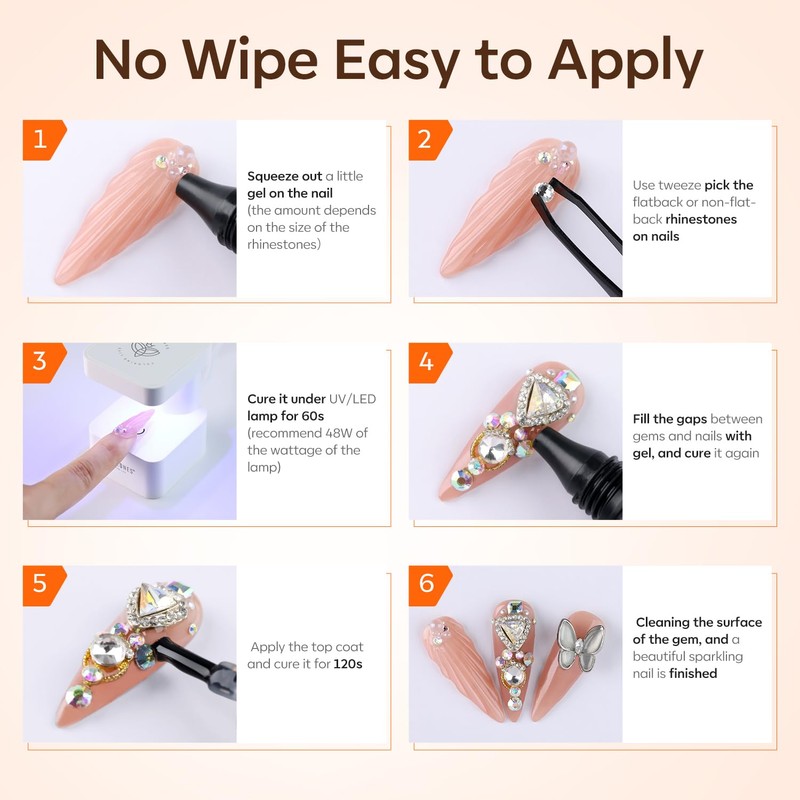 modelones Modelones 4-in-1 Rhinestone Glue - Super Strong for Press