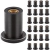 25 Pcs M5 Rubber Well Nuts, Black Rubber Well Nuts