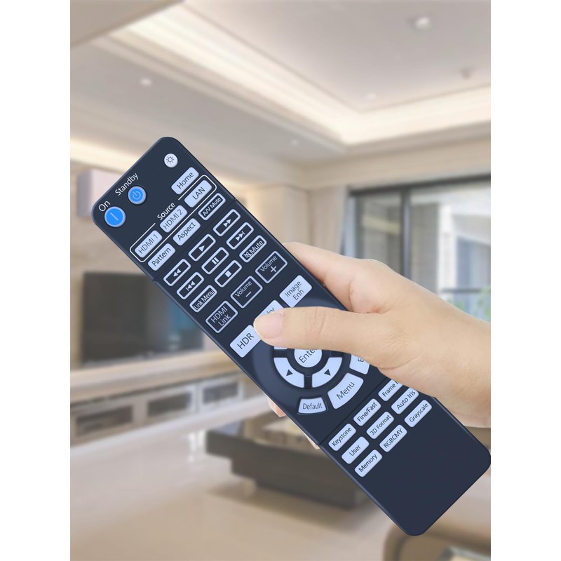 Replacement Remote Control Compatible with Epson EH-TW7000 4K PRO-UHD Projector