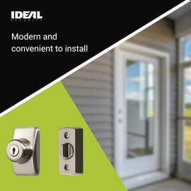 Ideal Security Deadbolt for Storm and Screen Doors, Satin Silver, Key Lock