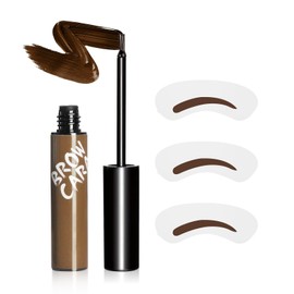 Brow Tattoo Peel Off - Brow Gel Eyebrow Tattoos Waterproof, Eyebrow Gel with Eyebrow Stencils Long-Lasting Makeup, Eye Brow Pencils Create Full Voluminous Brows for Women (Light Brown)
