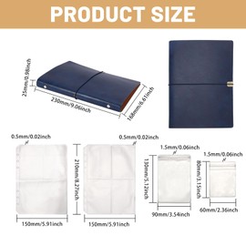 CHGCRAFT Jewelry Storage Book with Pockets Jewelry Travel Organizer with PU Leather Cover for Bracelets Necklace Rings Accept Marine, Blue