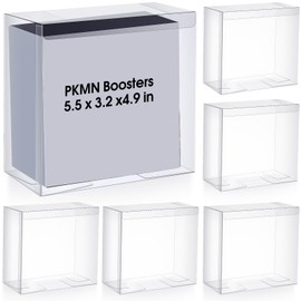 Yexiya 12 Pack Plastic Collection Box Protector 0. 50mm Thick Clear Display Box Plastic Display Case Compatible with English Modern Collection Boxes Collectors Cards Protector