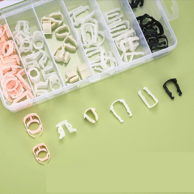 Durlo 70 Pcs Automotive Fuel Line Retaining Clips Kit, Nylon