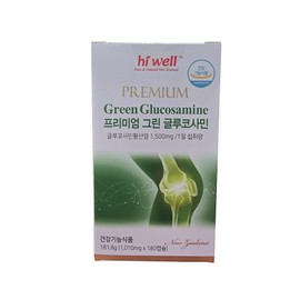 Hiwell Green Glucosamine 180 capsules (3 months’ supply), 180 tablets, 1 unit / 하이웰 그린 글루코사민 180캡슐(3개월분), 180정, 1개