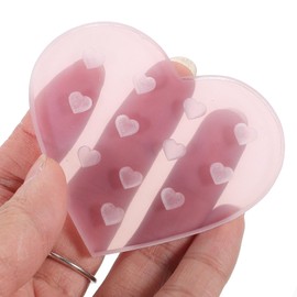 Beaupretty Glass Eyelash Extensions Tray Heart Shaped Lash Pallet Lash Tile Holder Strip Lash Organizer Eyelash Extension Tool Pink