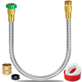 4 Foot Stainless Steel Garden Hose - 3/4'' GHT Short Water Hose, Flexible & Lightweight Metal With Female to Female Connector for Garden