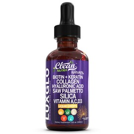 Biotin Liquid Drops Collagen Keratin Hyaluronic Acid Saw Palmetto | Hair Skin and Nails Silica Vitamin A C D3 Bamboo Zinc Folate Magnesium Horsetail:_1 Bottle