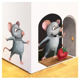 clowin Wall Sticker Groin Kids Room Wall Sticker Removable Deceive Stickers 3D Wall Stickers