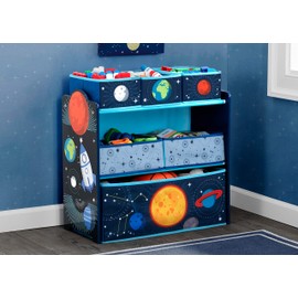 Delta Children Space Adventures Design & Store 6 Bin Toy Storage Organizer - Greenguard Gold Certified, Blue