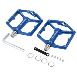 TUCKBOLD Foot Peg Footrests Fit 9/16 Inch Axles Durable | Rear Bicycle Pedal Aluminum Alloy Blue 1 Pair