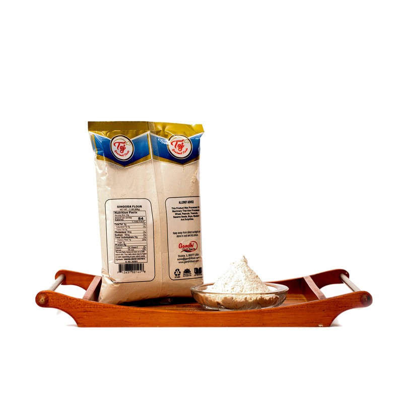 TAJ Premium Singoda Flour, Water Chestnut Flour, 2-Pounds