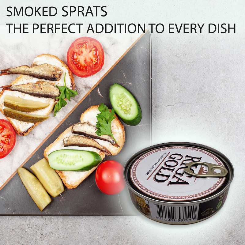 Riga Gold Shproti, Sprats in Oil, 5.64 ounces (Pack 12)