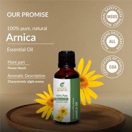 Sheer Essence Arnica Essential Oil 118 ML (4 Fl. Oz) | 100% Pure Natural Undiluted Uncut Therapeutic Grade Arnica Montana Essential Oil