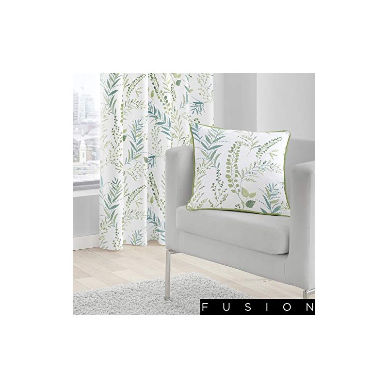 Fusion Fernworthy-100 Cushion Cover, 100% Cotton, Green