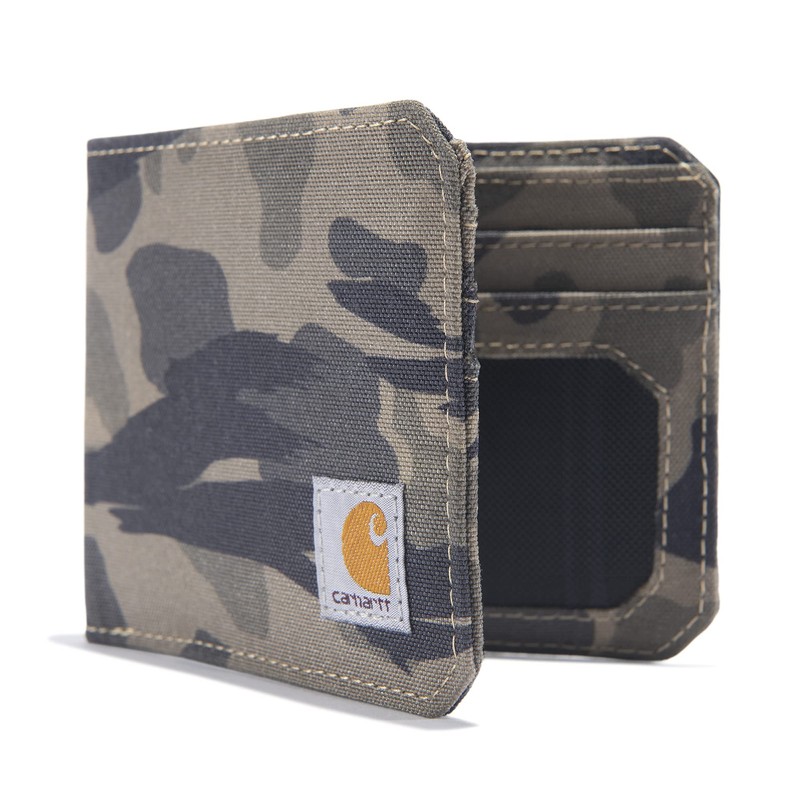 Carhartt Men's Nylon Duck Bifold Wallet, Duck Blind Camo