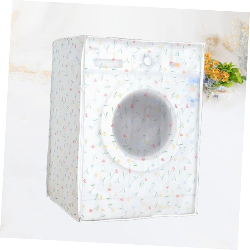 Mipcase Peva Washing Machine Cover Dustproof Protector Beautiful Floral Design
