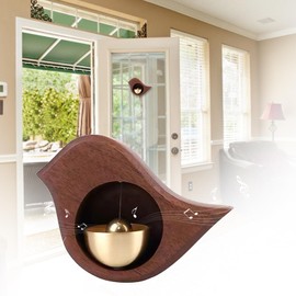 Wooden Shopkeepers Bell for Door Opening, Decorative Hanging Doorbell for Business Store When Entering, Antique Door Bell Chime for Home Refrigerator, Porch, Creative Crafts Gift(Bird)