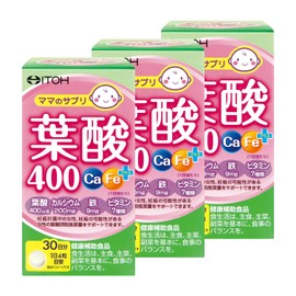 井藤漢方製薬 葉酸400 CaFeプラス×3個