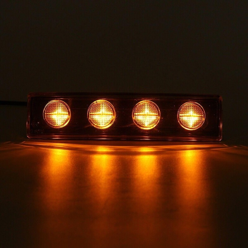 Cabin Roof Amber 24v 4 Led Sun Visor Light X2