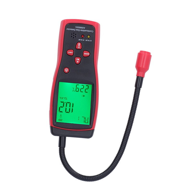 Digital Display Combustible Gas Detector Flexible Probe LCD Backlit Gas