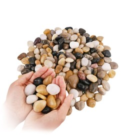 18 lbs Natural River Rocks 2-3 Inch Polished Pebbles Decorative Stones Landscape Rocks Pebbles for Indoor Plants Rocks for Landscaping Outdoor Rocks for Plants Indoor,River Rocks for Landscaping