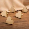 DAPANIY Heart Brass Knobs, Brushed Gold Cabinet Knobs Heart Shape